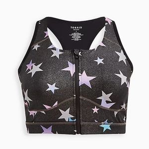 Torrid Zip-Front Star Sports Bra! Size 0X